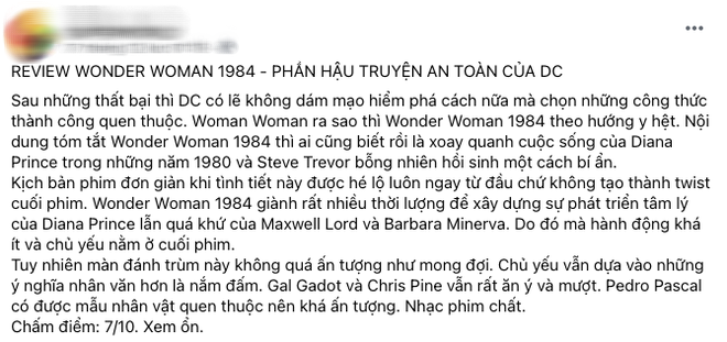 Wonder Woman 1984 bị netizen so sánh với Hương Giang vì hay nói đạo lý, người khen kẻ chê lẫn lộn - Ảnh 2.
