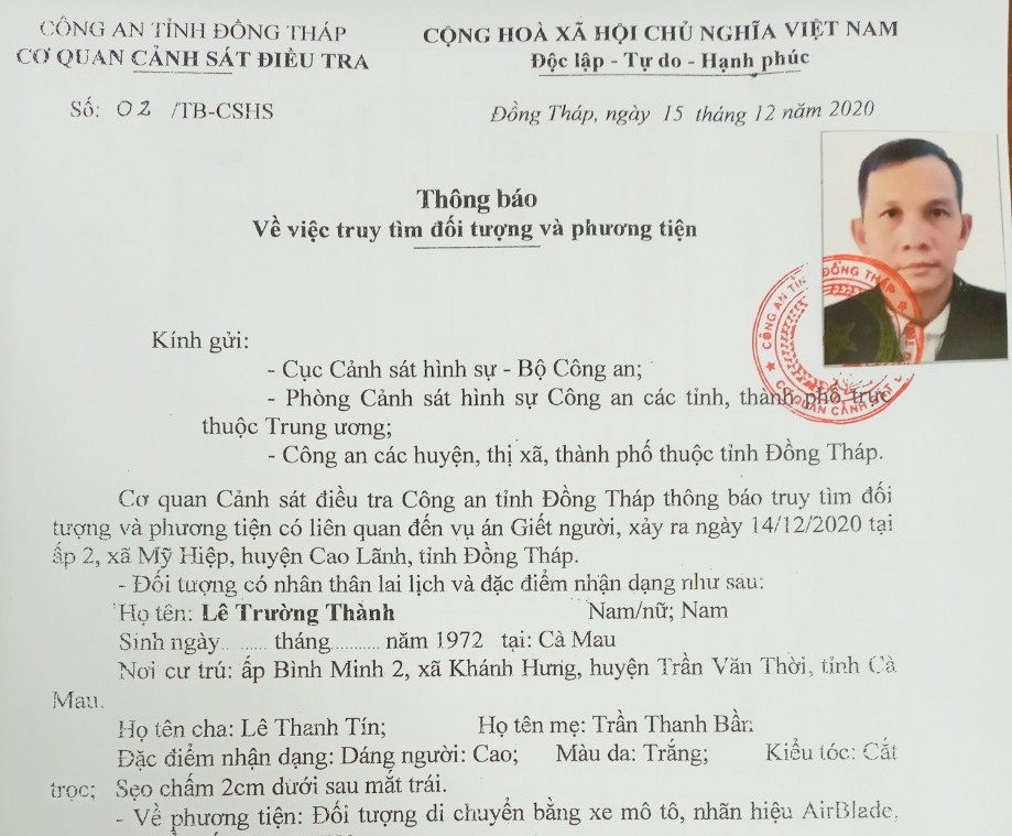 Bắt kẻ tình nghi giết người đốt xác xảy ra tại huyện Cao Lãnh - Ảnh 2.