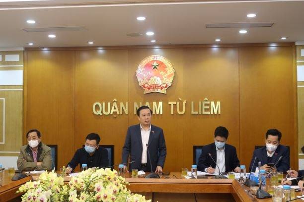 Phó Chủ tịch UBND TP Hà Nội Chử Xuân Dũng họp khẩn với UBND quận Nam Từ Liêm  - Ảnh 1.
