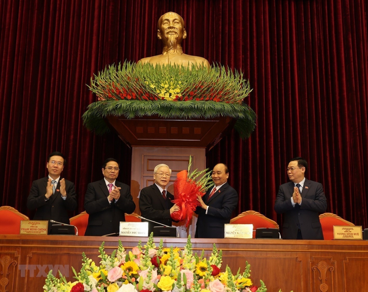 Đồng chí Nguyễn Phú Trọng được bầu làm Tổng Bí thư Ban Chấp hành Trung ương Đảng khóa XIII - Ảnh 1.