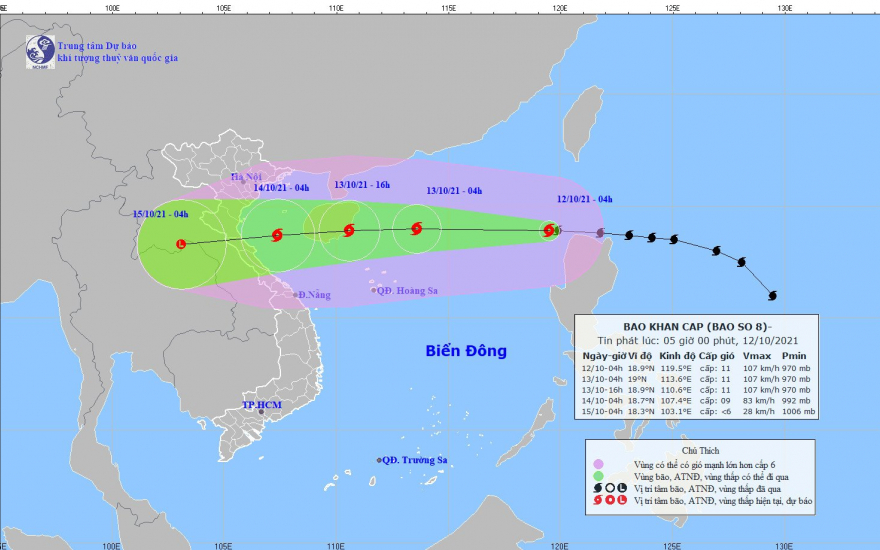 Tin bão khẩn cấp: Bão số 8 di chuyển nhanh, hướng vào Thanh Hóa-Quảng Bình - Ảnh 1.