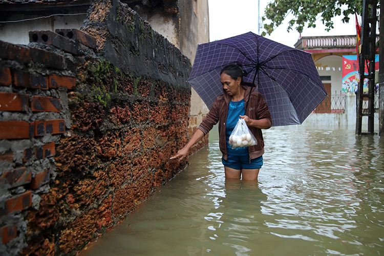 Nước sông Bùi dâng cao khiến cuộc sống hàng trăm hộ dân ở Hà Nội xáo trộn - Ảnh 10.