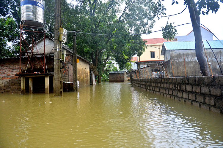 Nước sông Bùi dâng cao khiến cuộc sống hàng trăm hộ dân ở Hà Nội xáo trộn - Ảnh 2.
