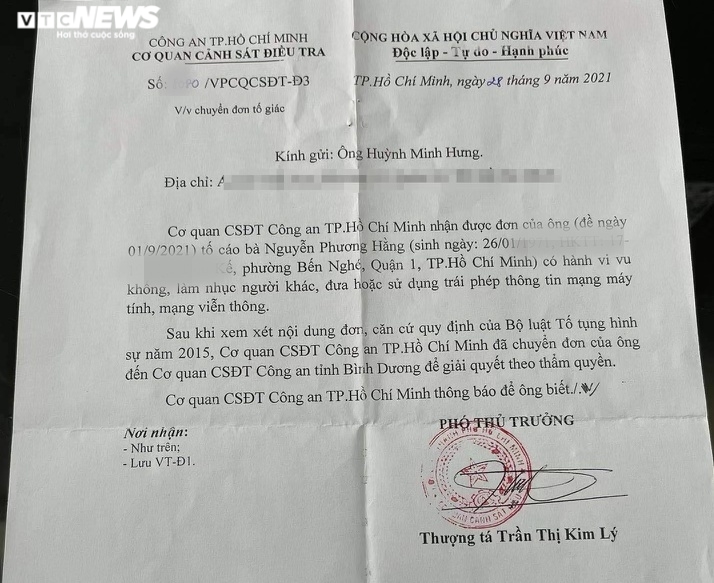 Chuyển đơn của Đàm Vĩnh Hưng tố cáo bà Phương Hằng cho Công an Bình Dương - Ảnh 1.