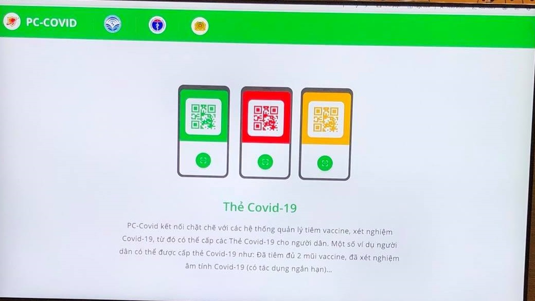 Các thẻ màu xanh, vàng, đỏ trên app PC-COVID có tác dụng gì? - Ảnh 1.