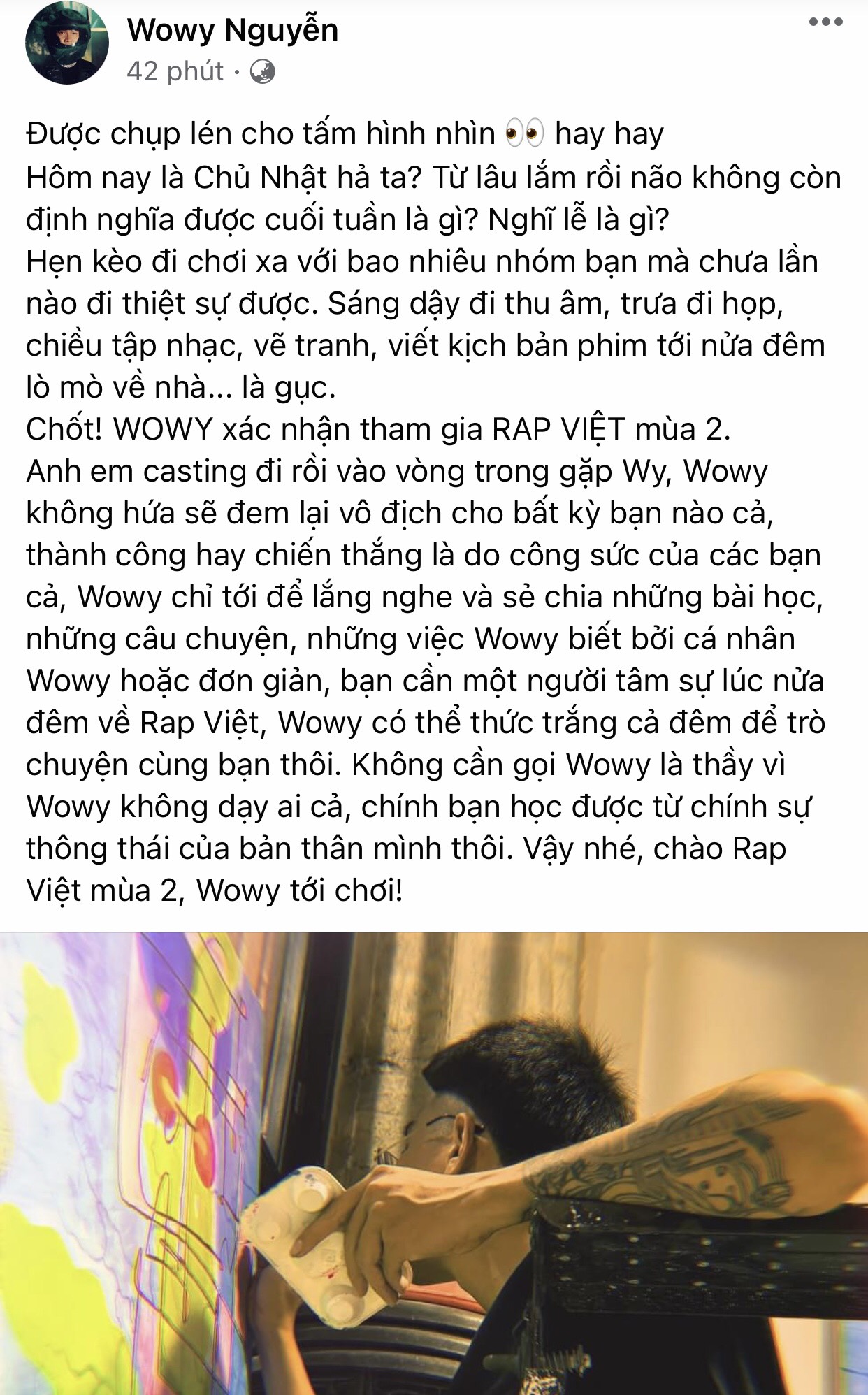 Wowy chính thức xác nhận tham gia Rap Việt mùa 2! - Ảnh 2.