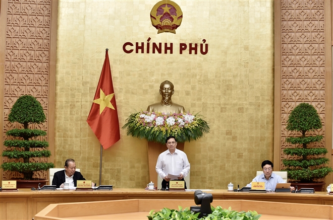 Phiên họp Chính phủ đầu tiên do Thủ tướng Phạm Minh Chính chủ trì - Ảnh 1.