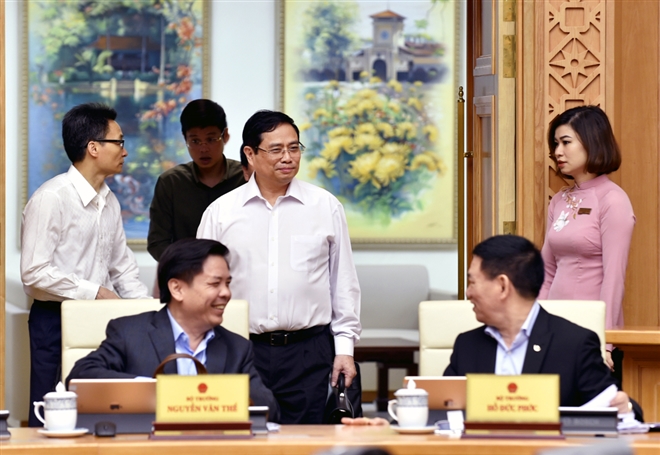 Phiên họp Chính phủ đầu tiên do Thủ tướng Phạm Minh Chính chủ trì - Ảnh 6.