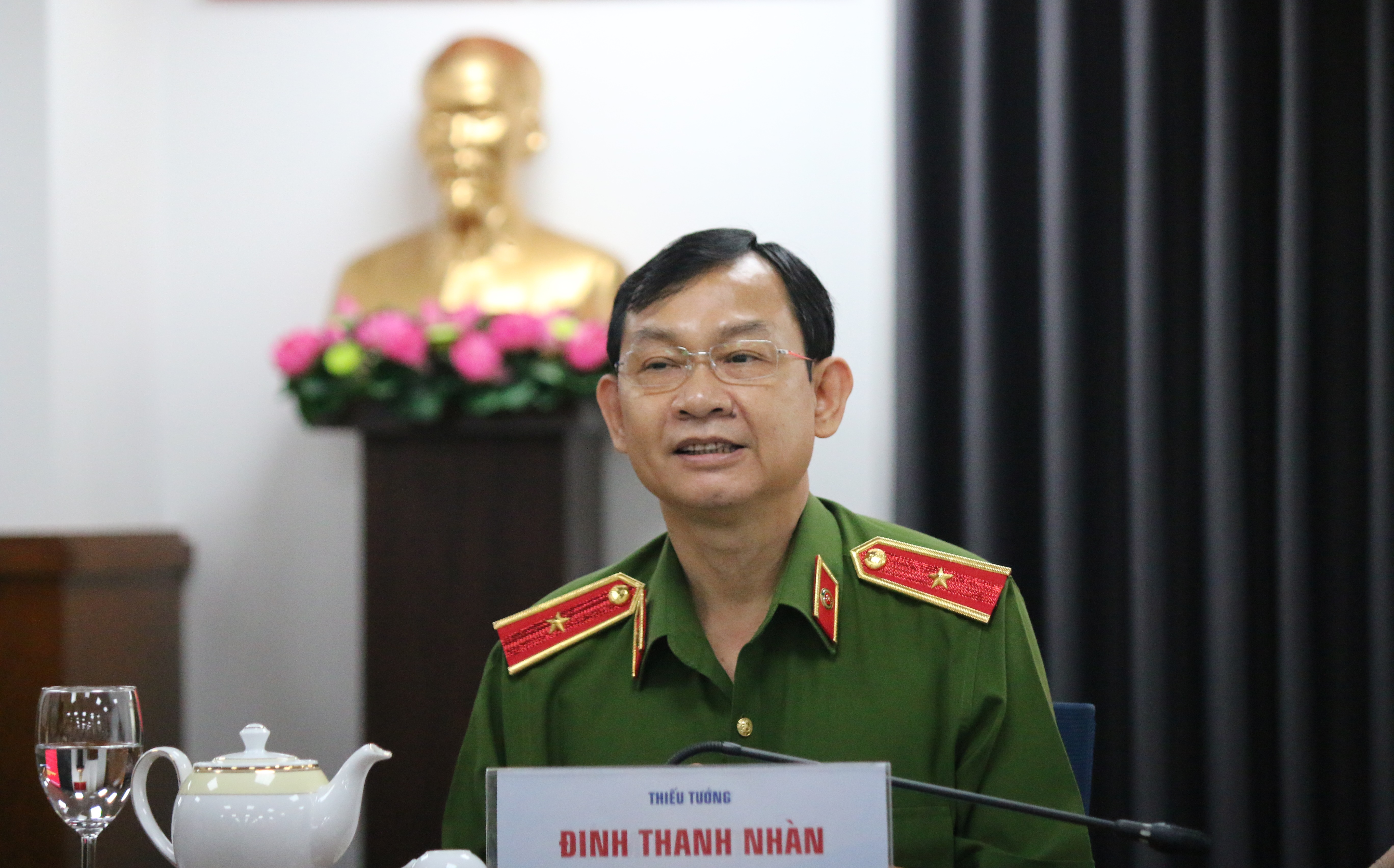 Thiếu tướng Đinh Thanh Nhàn, Phó Giám đốc Công an TPHCM kêu gọi các đối tượng chặn cao tốc TPHCM - Long Thành - Dầu Giây để đua xe vào tối 19.3 nhanh chóng ra trình diện.jpg