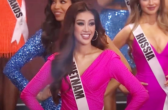Chung kết Hoa hậu Hoàn vũ: Khánh Vân vào top 21 - Ảnh 1.