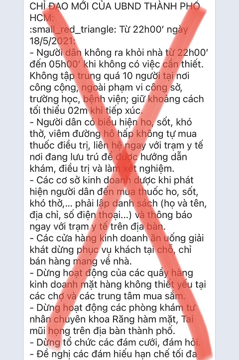 TP Hồ Chí Minh bác thông tin giới nghiêm từ 22 giờ ngày 18/5 - Ảnh 1.