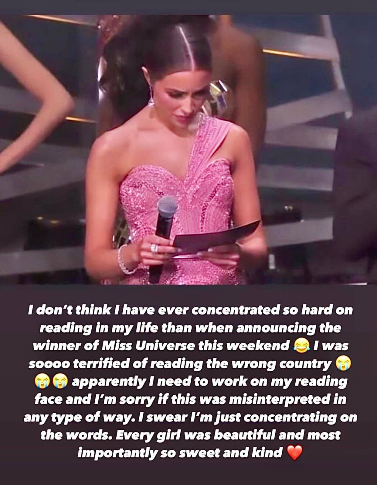 Hoa hậu Olivia Culpo xin lỗi vì biểu cảm cau mày gây tranh cãi tại HHHV - Ảnh 2.