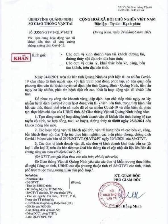 Quảng Ninh: Tạm dừng vận tải khách liên tỉnh - Ảnh 2.