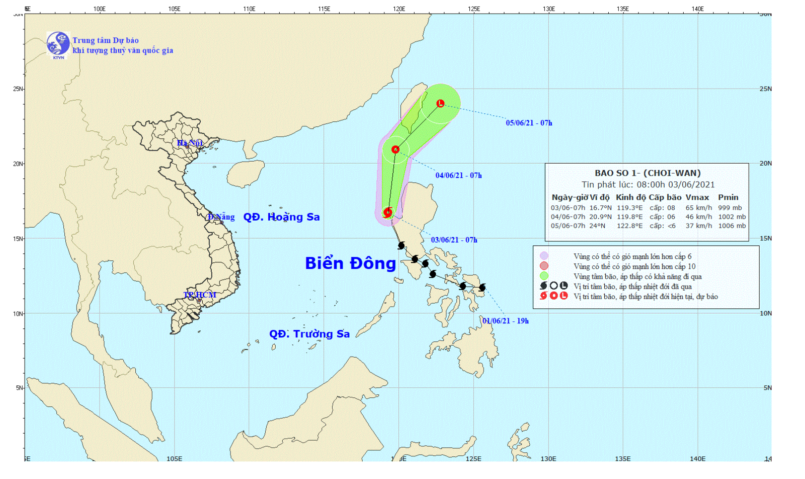 Bão Choi-Wan trở thành cơn bão số 1 trên Biển Đông năm 2021 - Ảnh 1.