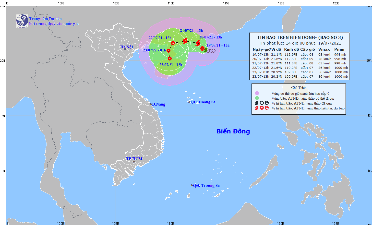 
Tin bão trên biển Đông: Cơn bão số 3 - Ảnh 1.