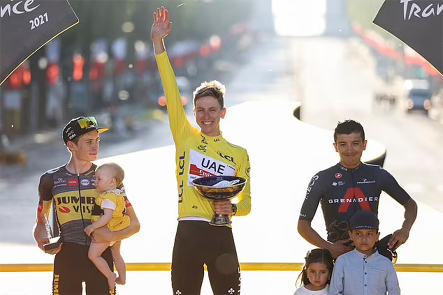 ĐKVĐ Pogacar lập kỷ lục ở cuộc đua xe đạp Tour de France - Ảnh 1.
