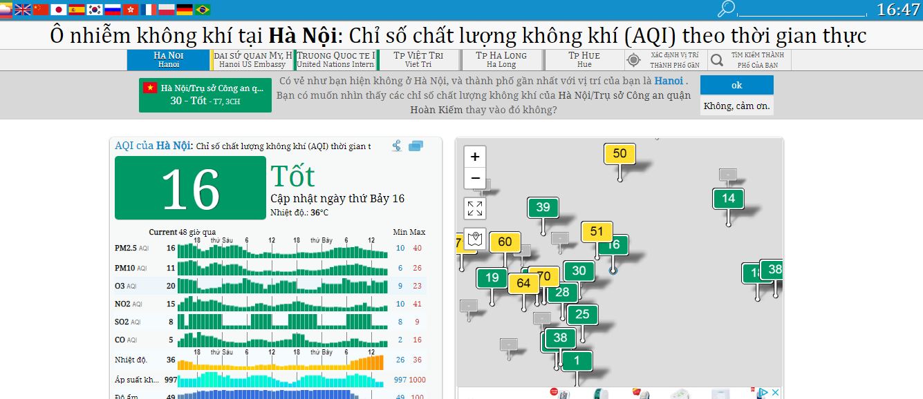 Chất lượng không khí ngày đầu Hà Nội giãn cách ở mức tốt tại nhiều khu vực - Ảnh 2.