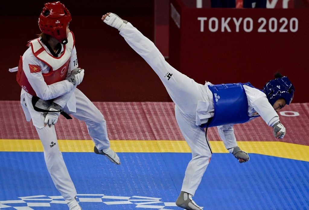 Kim Tuyền vào tứ kết môn taekwondo tại Olympic Tokyo - Ảnh 1.