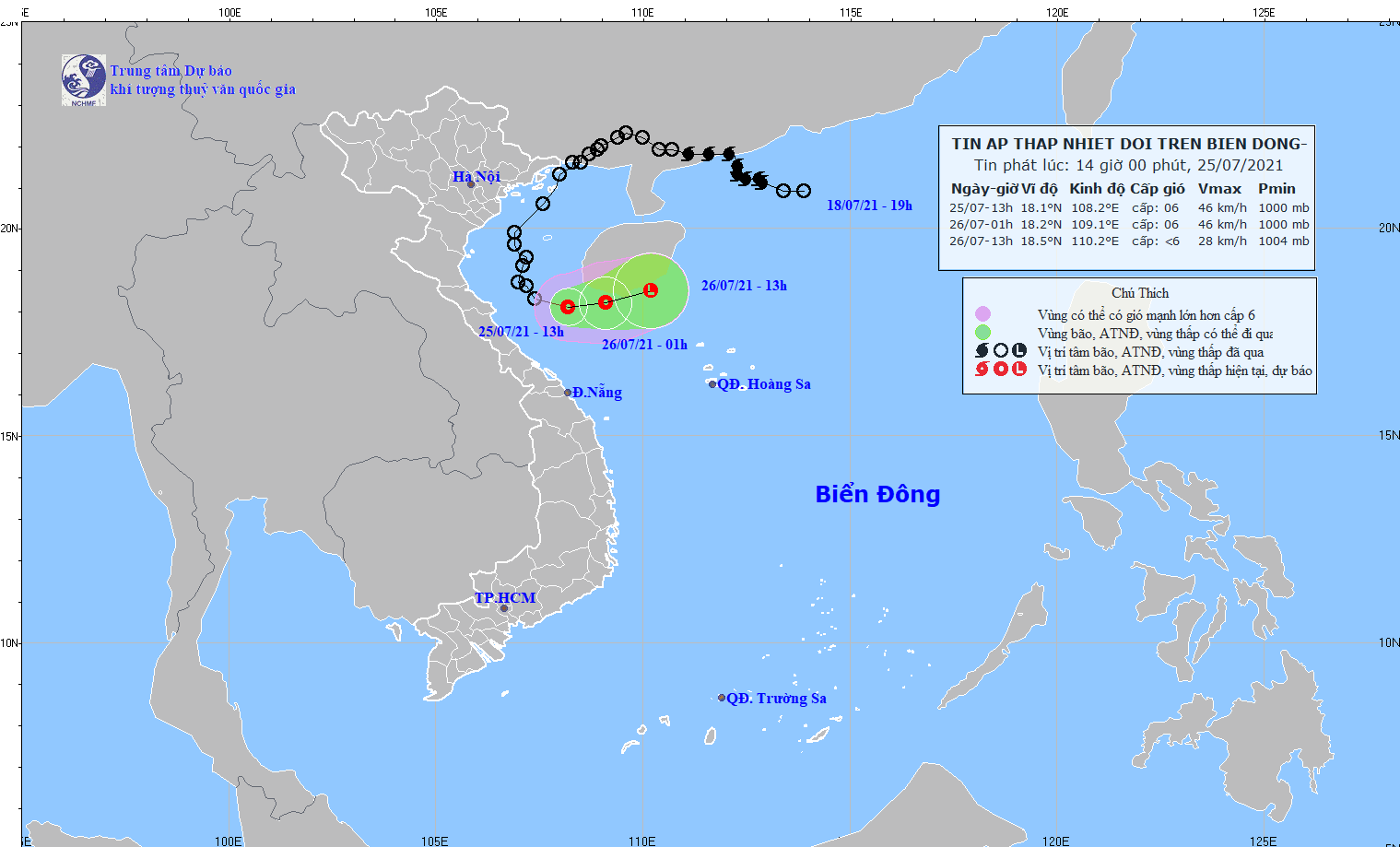 Áp thấp nhiệt đới gây mưa lớn khu vực Hà Tĩnh đến Thừa Thiên Huế - Ảnh 1.