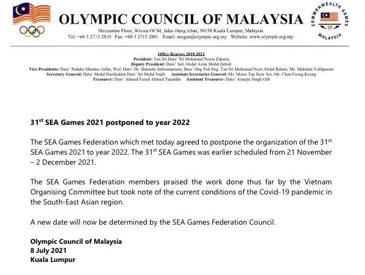AFP: 'Hoãn SEA Games tại Việt Nam sang năm 2022' - Ảnh 1.