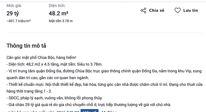 Hà Nội: Giá nhà mặt phố Chùa Bộc tăng dựng đứng sau tin sắp được giải tỏa - Ảnh 1.