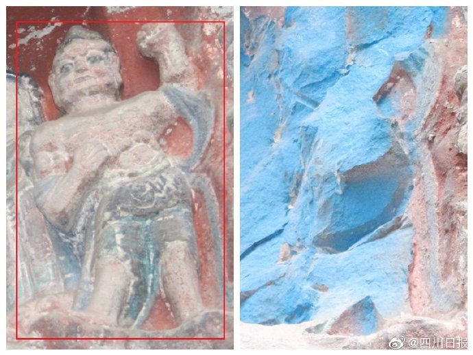 Trung Quốc: Tượng Phật khắc trên vách núi đá ngàn năm tuổi bị đánh cắp ở Tứ Xuyên - Ảnh 4.