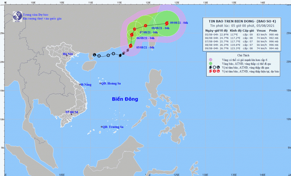 Tin bão trên biển Đông - Bão số 4 gây sóng to gió lớn trên biển - Ảnh 1.