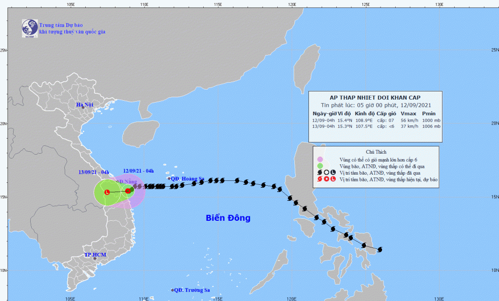 Áp thấp nhiệt đới suy yếu từ cơn bão số 5 gây gió mạnh và mưa lớn khu vực miền Trung, Tây Nguyên - Ảnh 1.