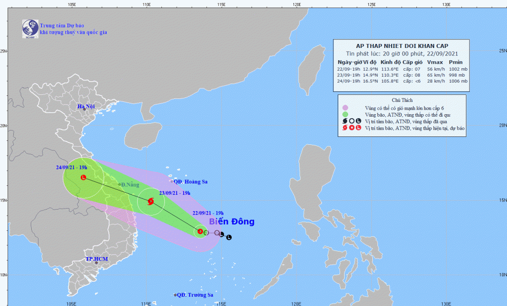 Áp thấp nhiệt đới có khả năng mạnh lên thành bão ảnh hưởng đến nước ta với cường độ di chuyển nhanh - Ảnh 1.