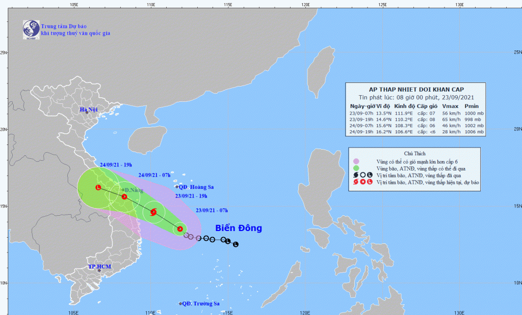 Áp thấp nhiệt đới có khả năng mạnh lên thành bão, cách bờ biển Phú Yên khoảng 280km - Ảnh 1.