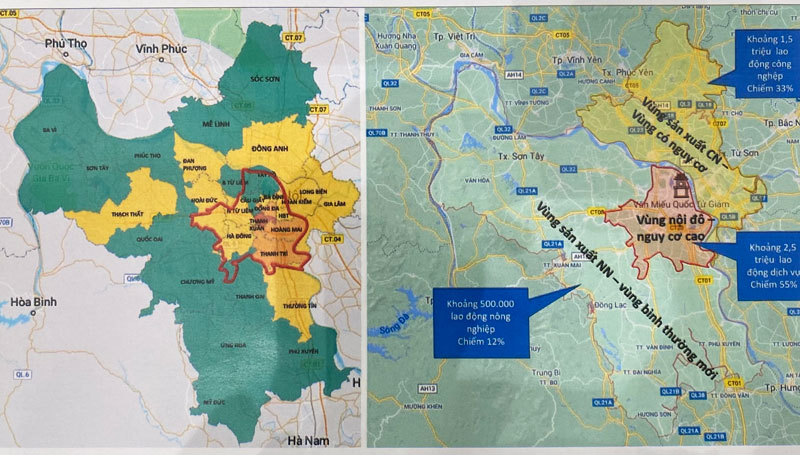 Phương án phân vùng 30 quận, huyện, thị xã của Hà Nội phòng, chống dịch Covid-19 từ ngày 6/9 đến 21/9 - Ảnh 1.
