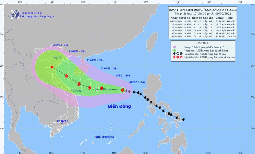Tin bão trên biển Đông: Bão số 5 khả năng mạnh lên, giật cấp 13 - Ảnh 1.