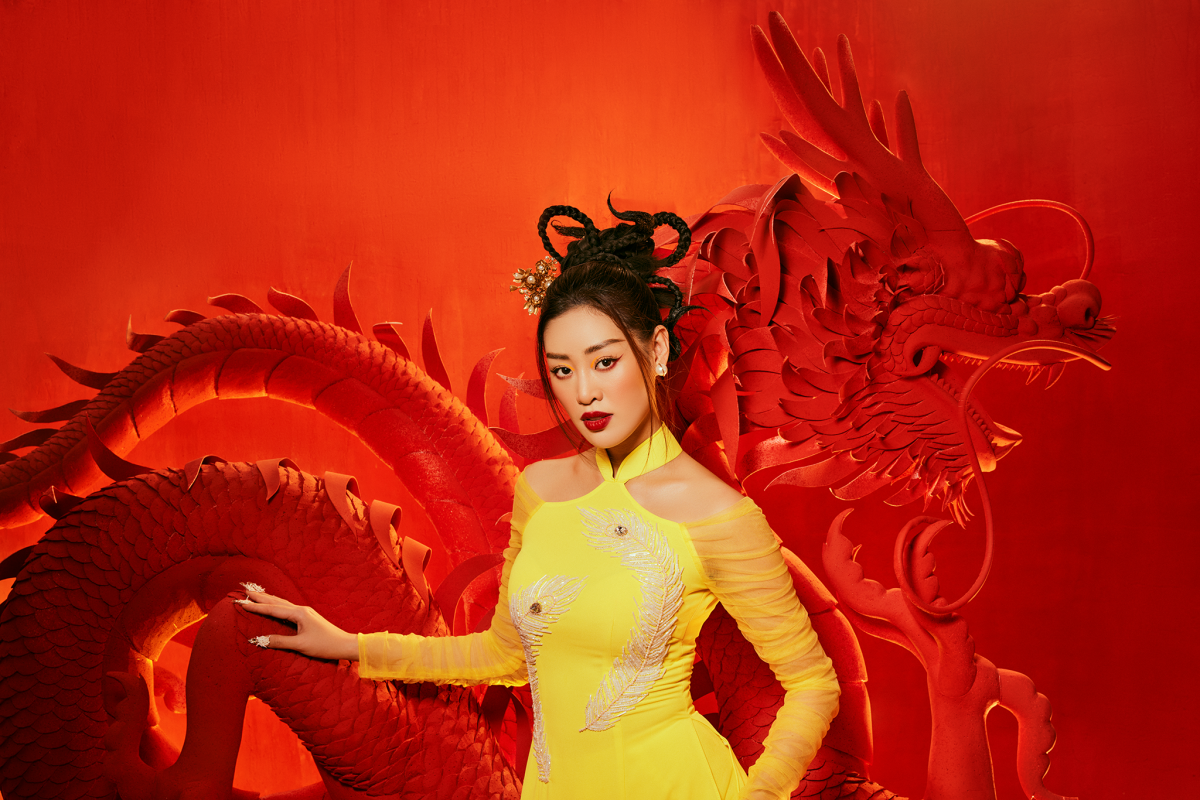 Hoa hậu Khánh Vân đậm chất Á Đông trong bộ ảnh Tết Nhâm Dần - Ảnh 6.