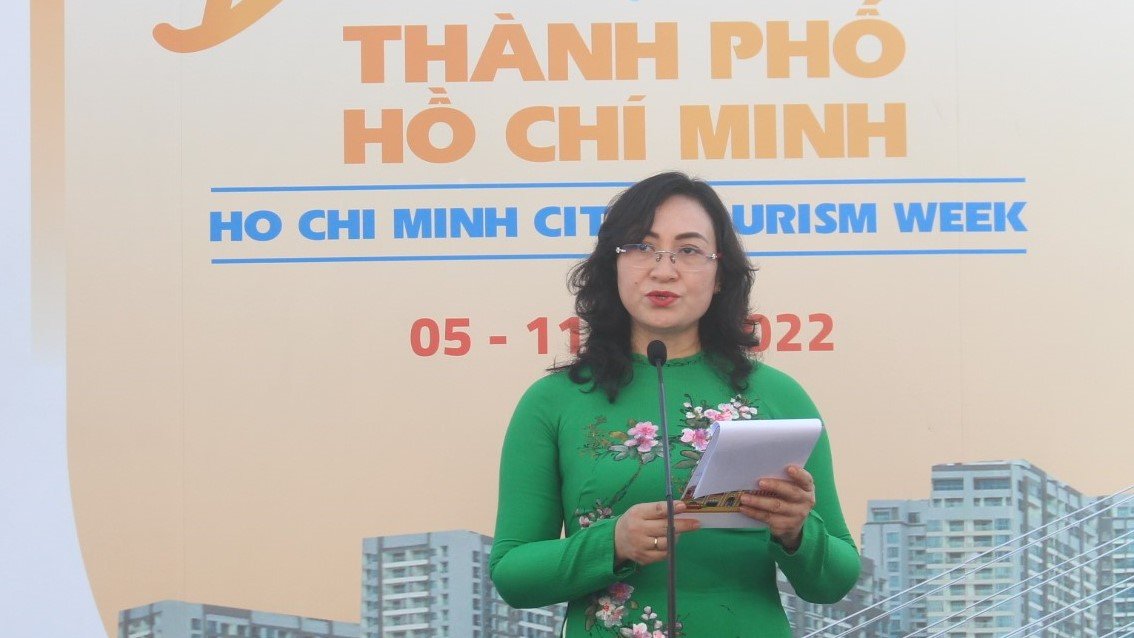 Ba Phan Thi Thang - Pho Chu tich UBND TP.HCM phat bieu khai mac Tuan le du lich TPHCM 2022.jpg