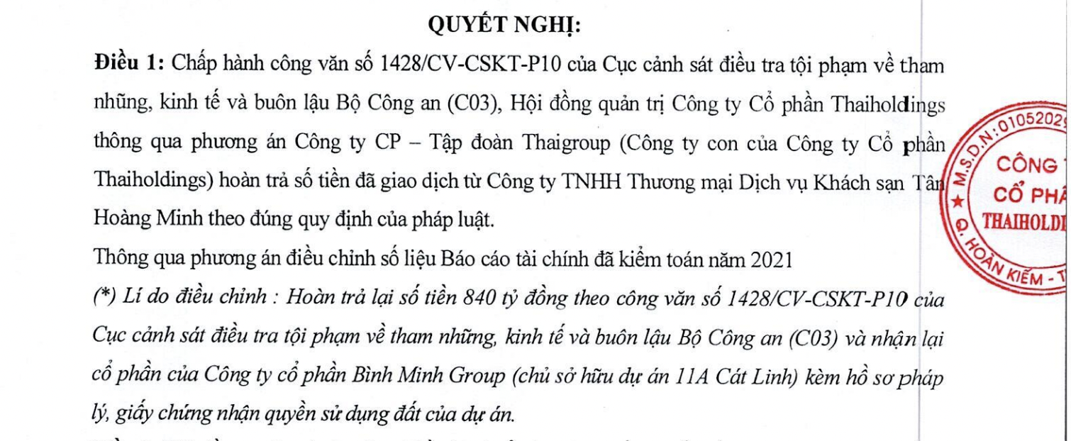 Thaiholdings trả 840 tỷ đồng cho Tân Hoàng Minh, nhận lại 'đất kim cương' - Ảnh 1.