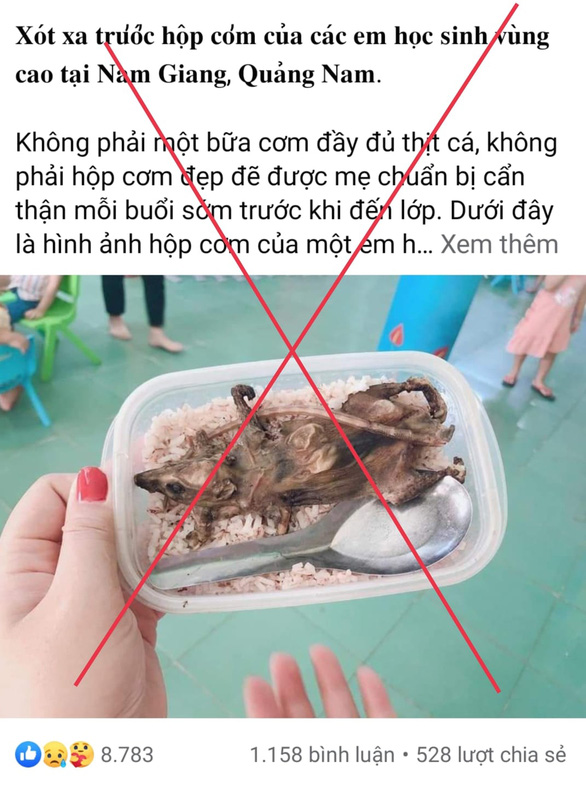 Thực hư hộp cơm thịt chuột được cho là của học sinh vùng cao Quảng Nam - Ảnh 1.