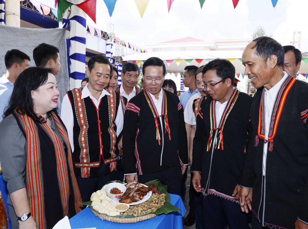 Chủ tịch nước Võ Văn Thưởng dự Ngày hội Đại đoàn kết toàn dân tộc tại Phú Yên- Ảnh 7.