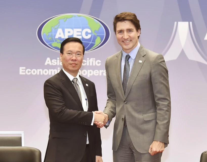 Chủ tịch nước Võ Văn Thưởng gặp Thủ tướng Canada Justin Trudeau- Ảnh 1.