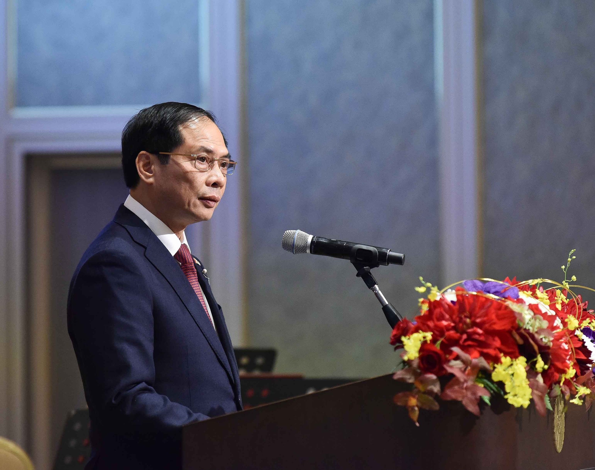 Bộ trưởng Ngoại giao Bùi Thanh Sơn phát biểu tại Lễ kỷ niệm.jpg