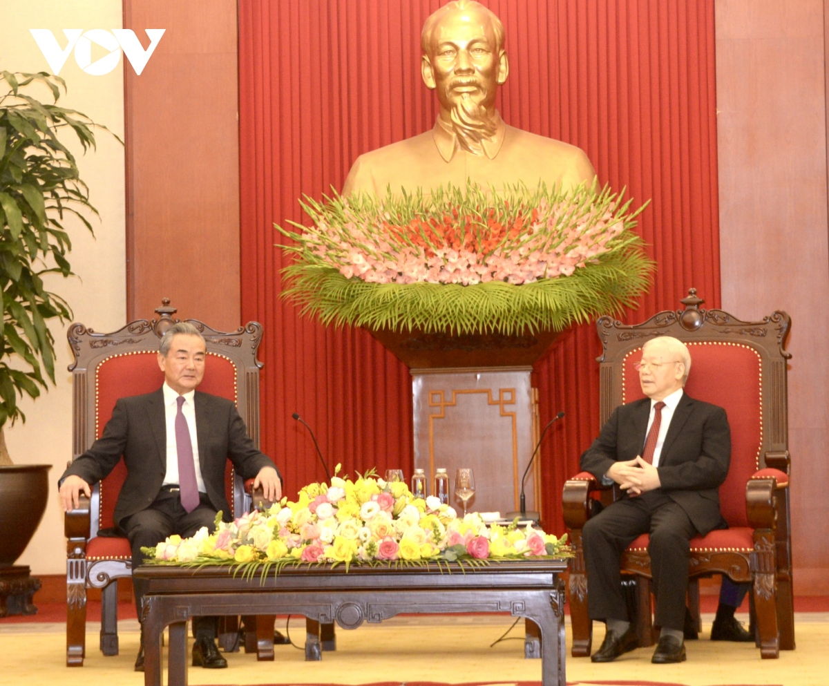 Tổng Bí thư Nguyễn Phú Trọng tiếp Bộ trưởng Bộ Ngoại giao Trung Quốc Vương Nghị- Ảnh 2.