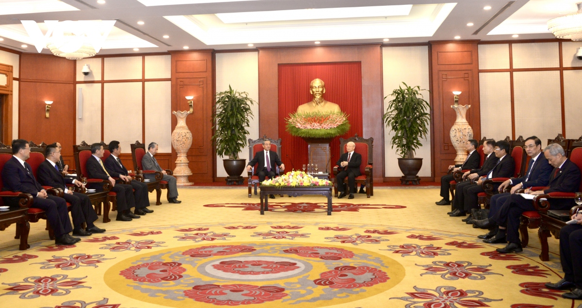 Tổng Bí thư Nguyễn Phú Trọng tiếp Bộ trưởng Bộ Ngoại giao Trung Quốc Vương Nghị- Ảnh 3.