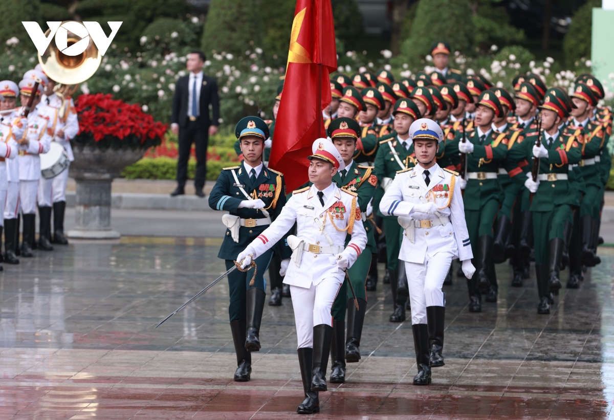 Toàn cảnh lễ đón cấp nhà nước Tổng Bí thư, Chủ tịch Trung Quốc Tập Cận Bình và Phu nhân- Ảnh 7.