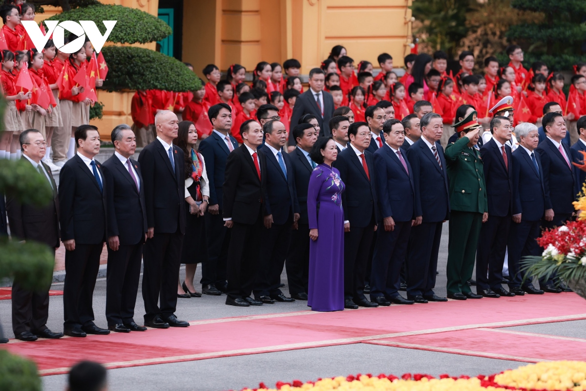 Toàn cảnh lễ đón cấp nhà nước Tổng Bí thư, Chủ tịch Trung Quốc Tập Cận Bình và Phu nhân- Ảnh 8.
