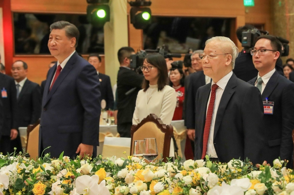 Chiêu đãi trọng thể chào mừng Tổng Bí thư, Chủ tịch nước Trung Quốc và Phu nhân- Ảnh 2.