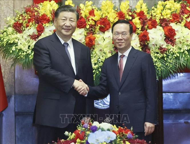 Chủ tịch nước Võ Văn Thưởng hội kiến Tổng Bí thư, Chủ tịch nước Trung Quốc Tập Cận Bình- Ảnh 3.
