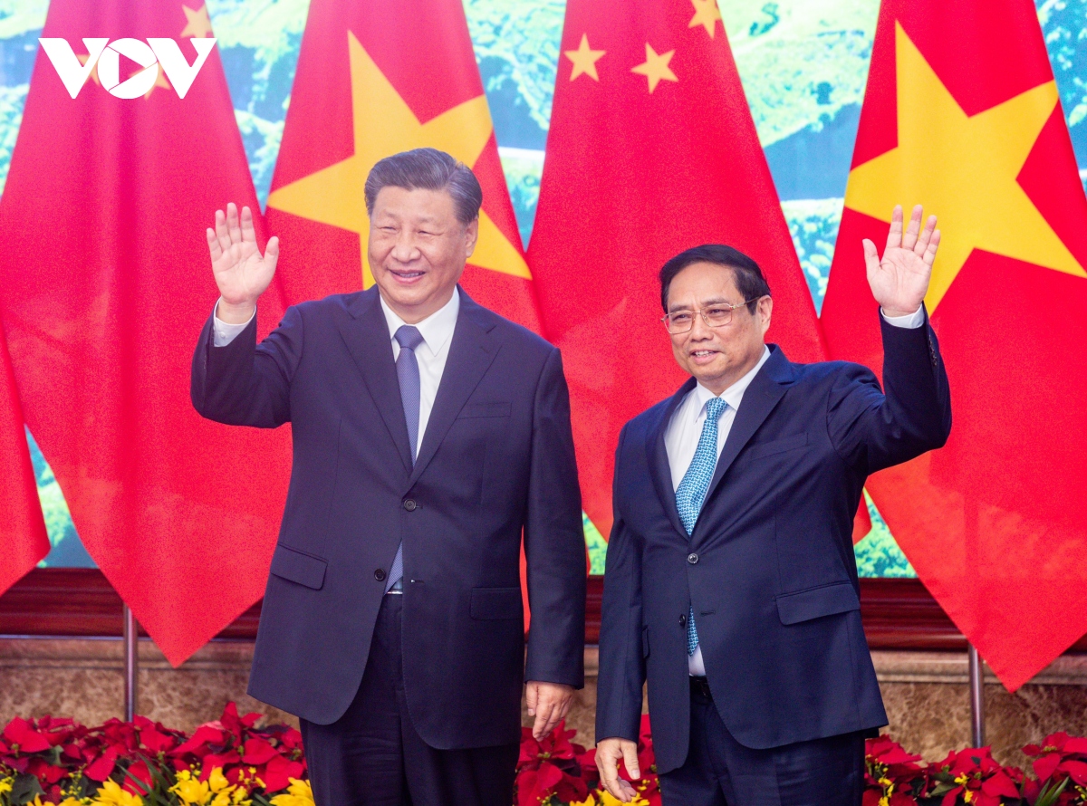 Thủ tướng Chính phủ Phạm Minh Chính hội kiến Tổng Bí thư, Chủ tịch nước Trung Quốc Tập Cận Bình- Ảnh 1.