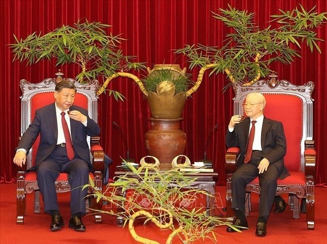 Chiêu đãi trọng thể chào mừng Tổng Bí thư, Chủ tịch nước Trung Quốc và Phu nhân- Ảnh 6.