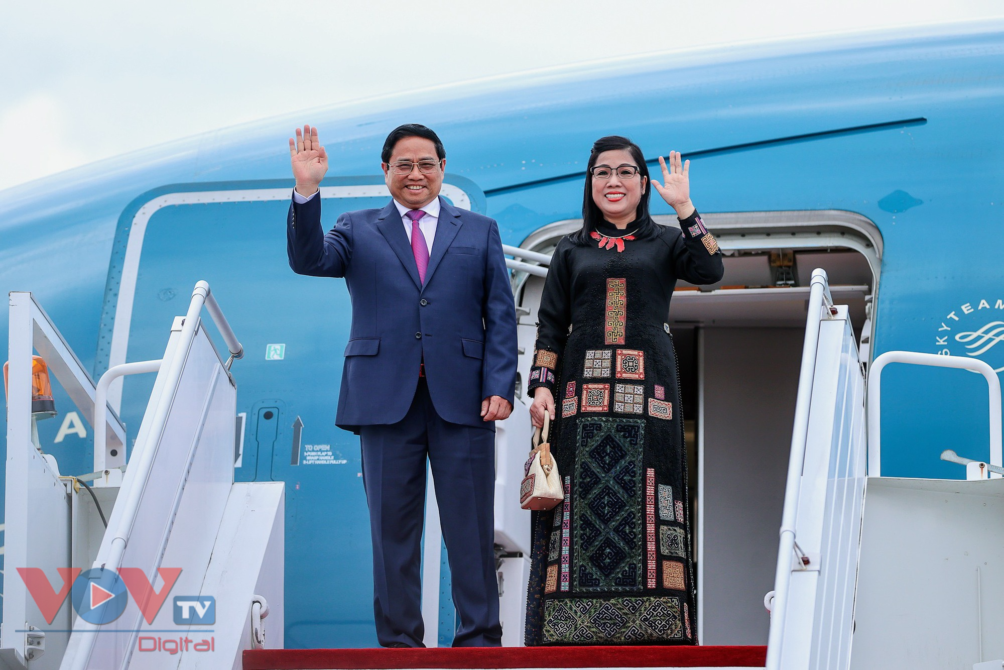 Lễ đón Thủ tướng Phạm Minh Chính và Phu nhân thăm chính thức Brunei - Ảnh 1.