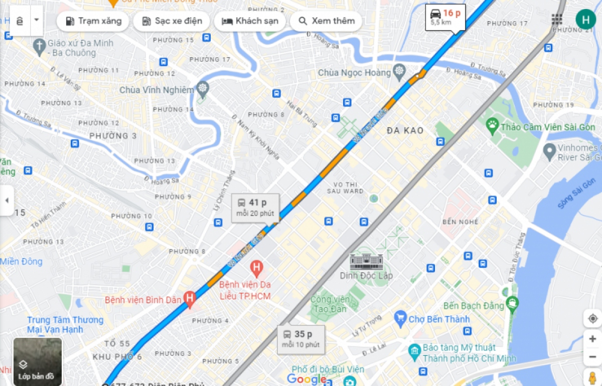 Đường Điện Biên Phủ ở TP.HCM bất ngờ bị Google Maps đổi tên thành Võ Nguyên Giáp - Ảnh 1.
