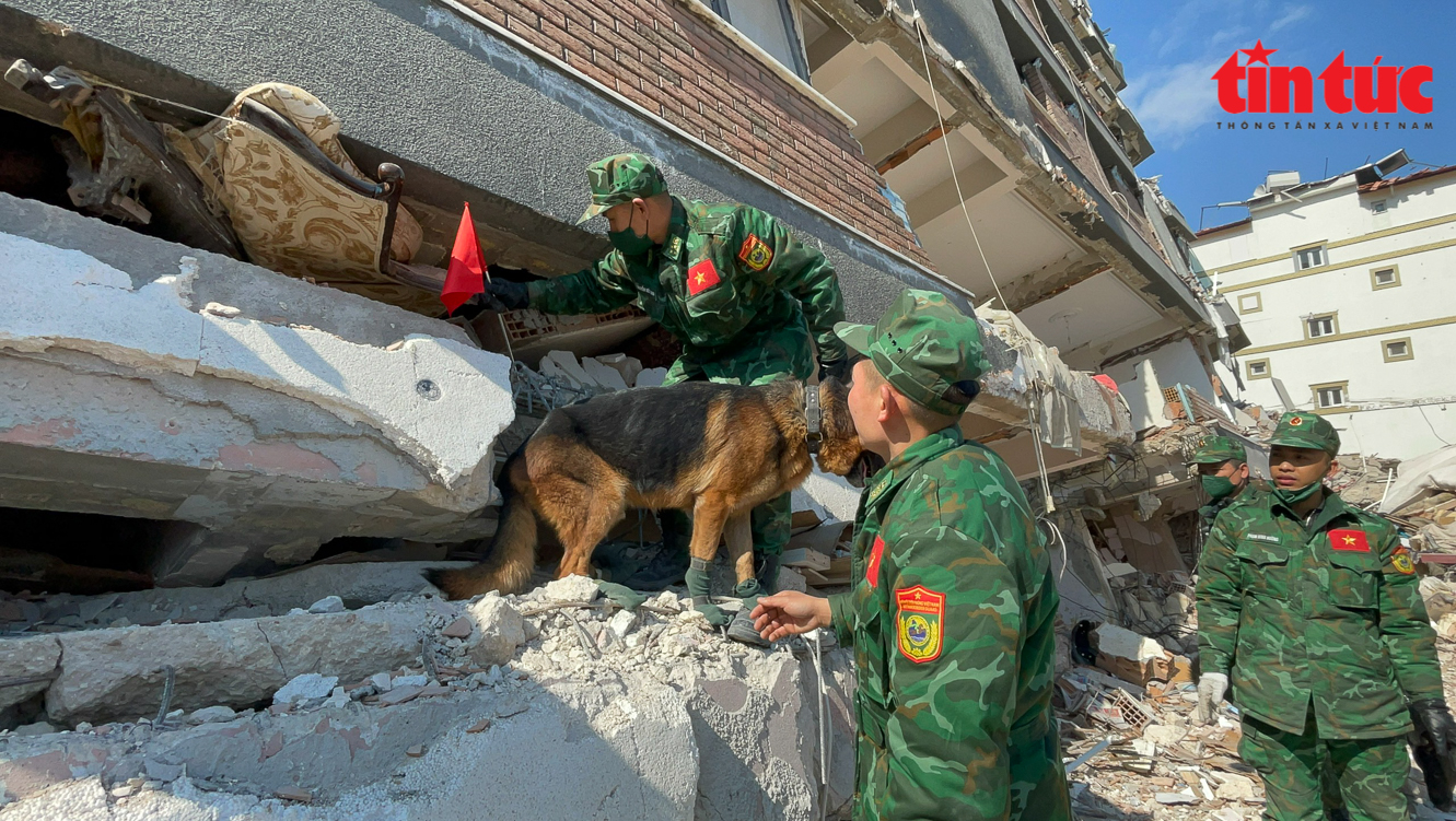 Lực lượng cứu nạn Quân đội tìm thấy 2 vị trí có dấu hiệu sự sống tại Thổ Nhĩ Kỳ - Ảnh 6.
